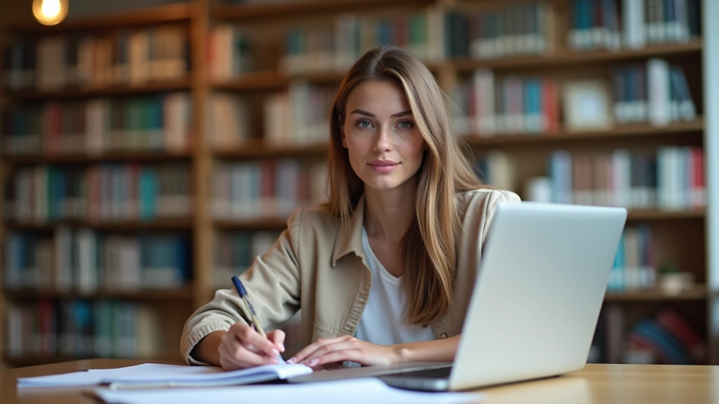 Studentica Nika na fakultetu, radna stanica s računalom i beleškama